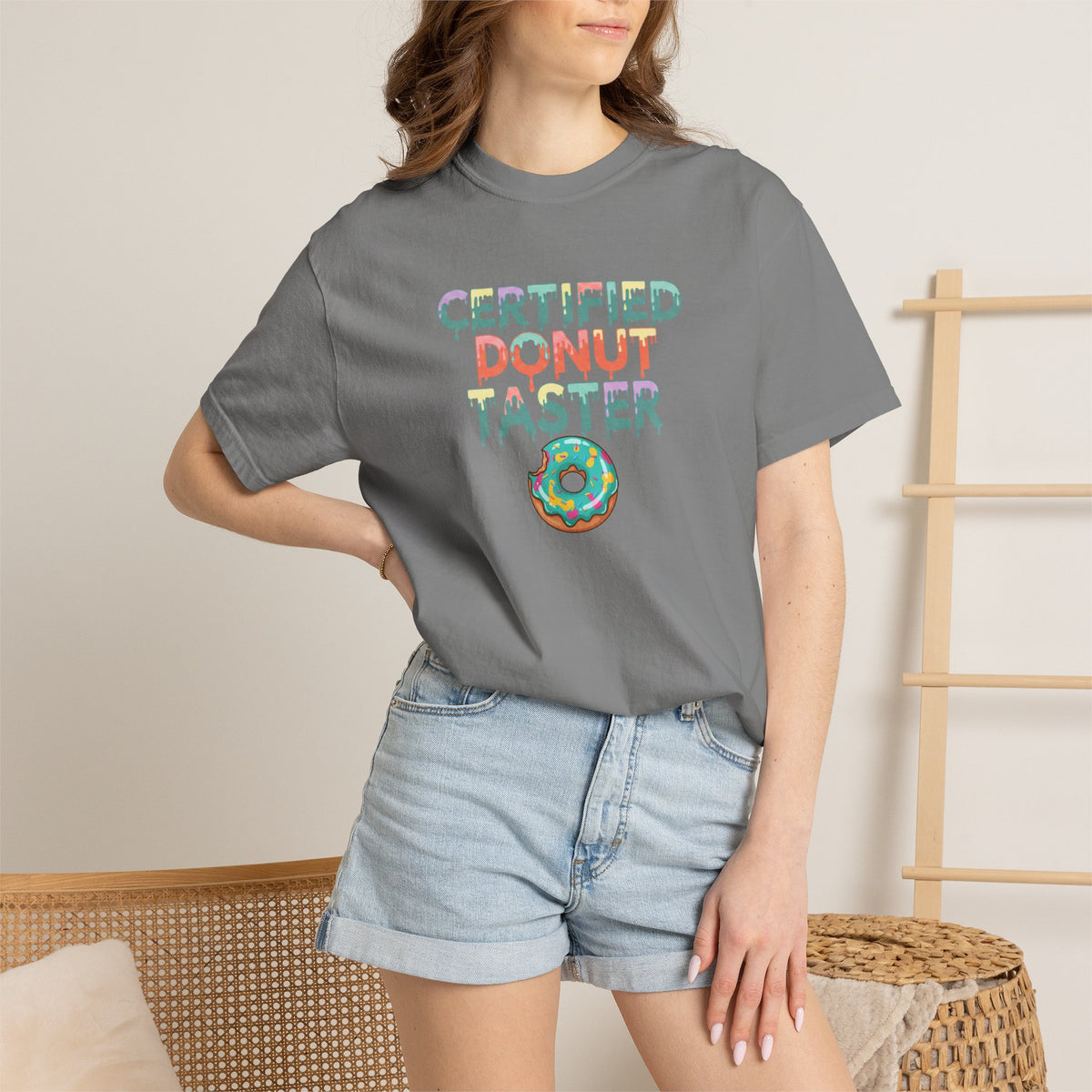 Certified Donut Taster T-Shirt | Funny Food Lover Tee | Cute Bakery Gift for Her