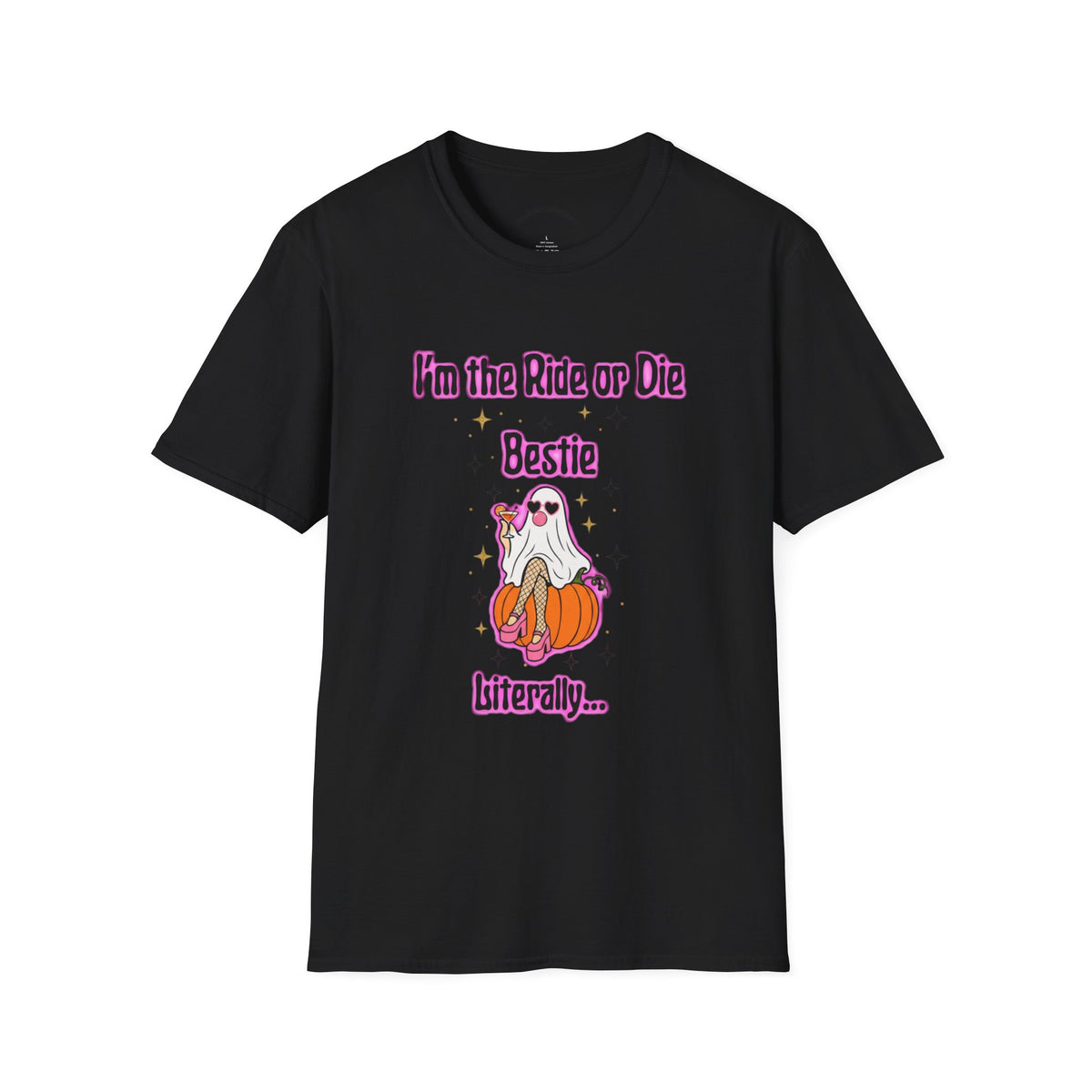 Ride or Die Bestie T-Shirt — Cute Ghost BFF Graphic Tee