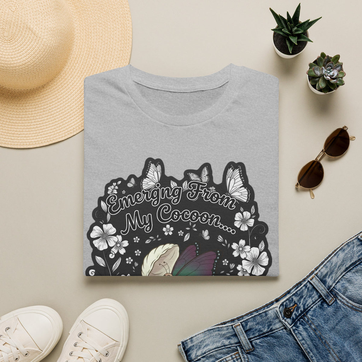 Emerging From My Cocoon… Just Kidding Butterfly T-Shirt