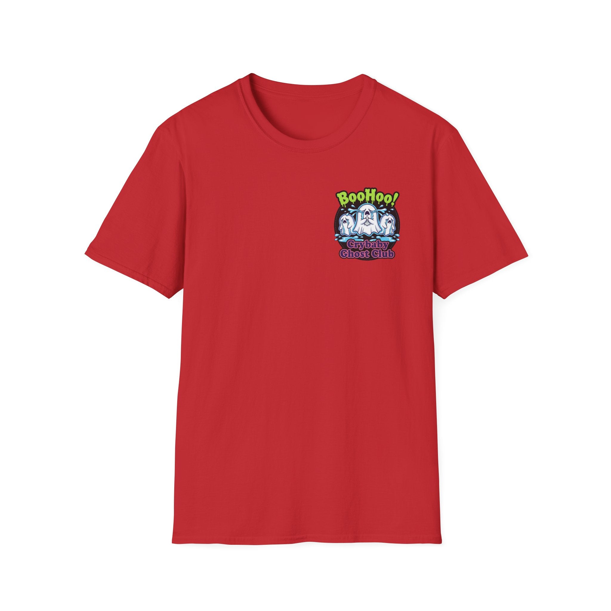 Ghost Club Tee — "BooHoo!" Haunted Crew Graphic T-Shirt