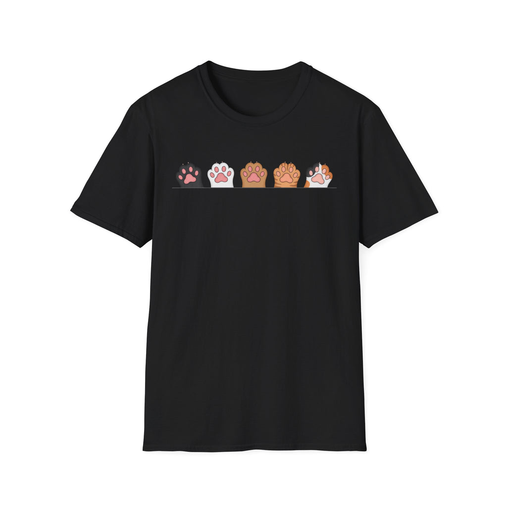 Cat Paw T-Shirt — Cute Multicolor Cat Paw Print Graphic Tee