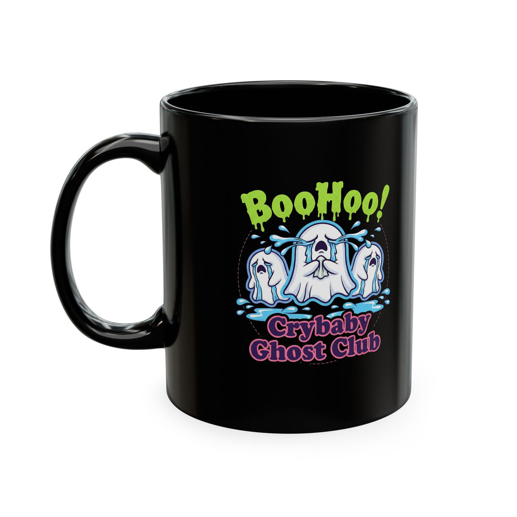 Ghost Club Mug — "Boo Hoo! Crybaby Ghost Club" Ceramic Coffee Cup