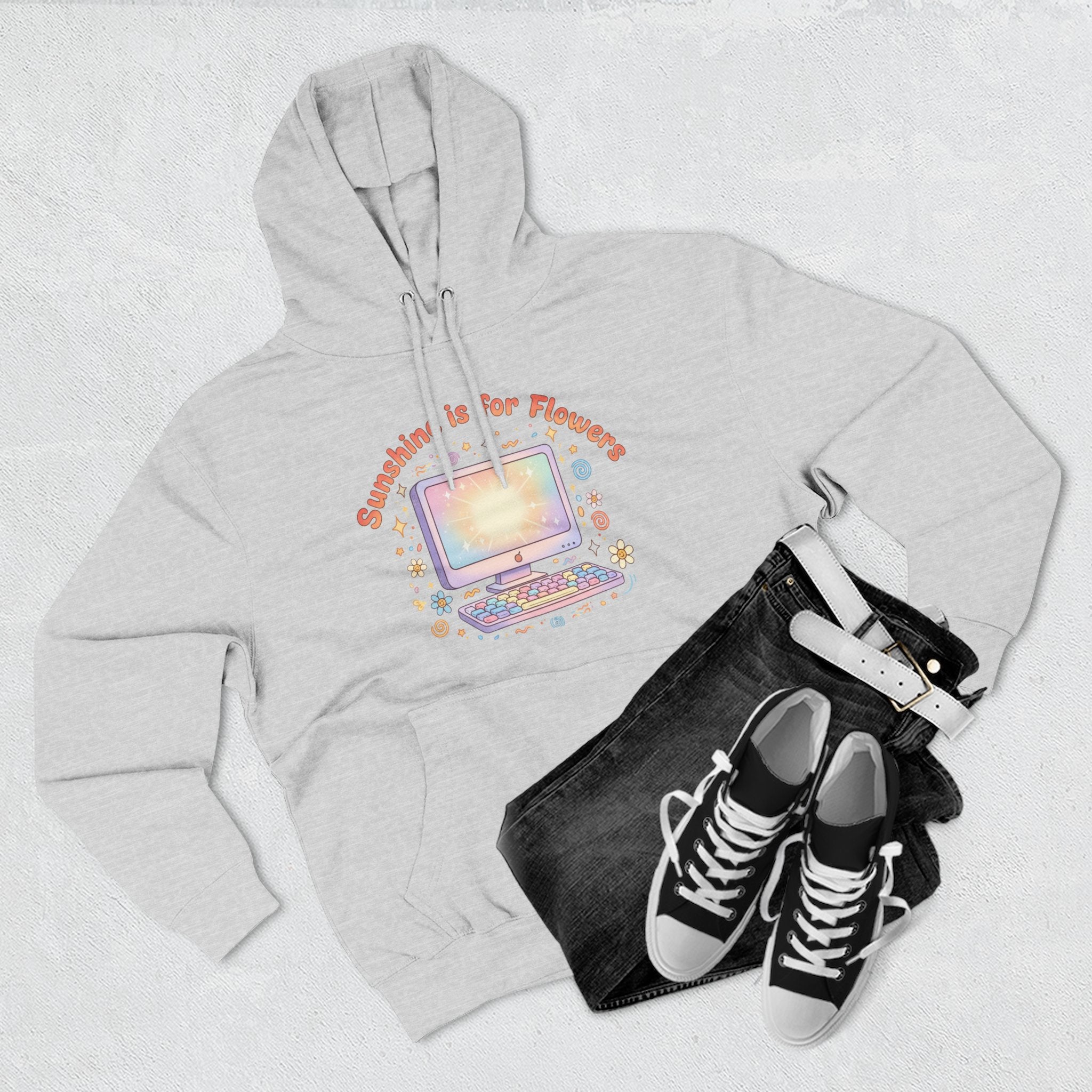 Sunshine Is For Flowers Computer Hoodie — Pastel Gamer Fleece