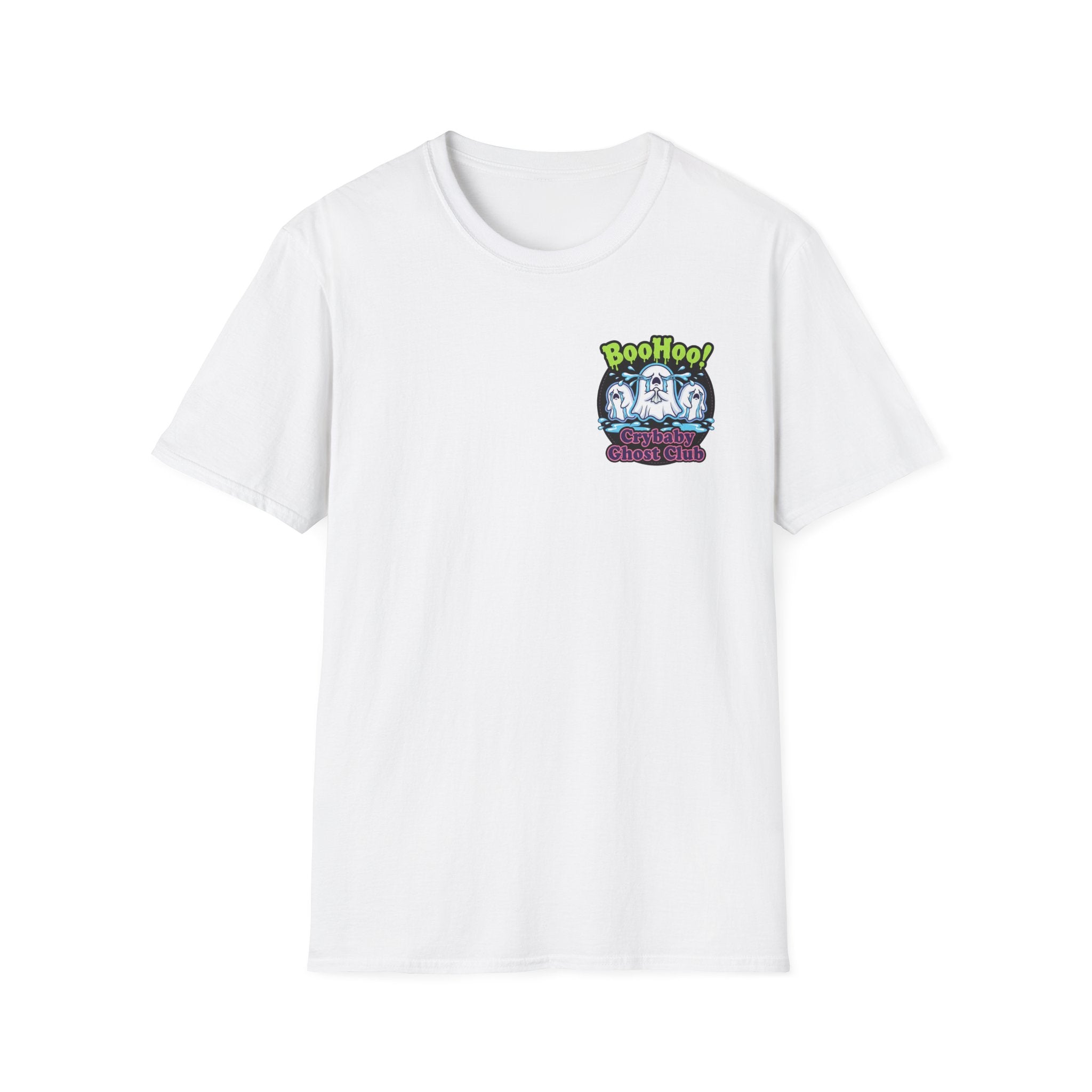 Ghost Club Tee — "BooHoo!" Haunted Crew Graphic T-Shirt