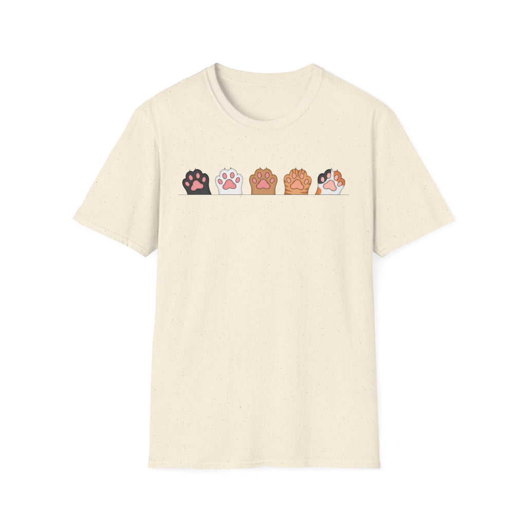 Cat Paw T-Shirt — Cute Multicolor Cat Paw Print Graphic Tee