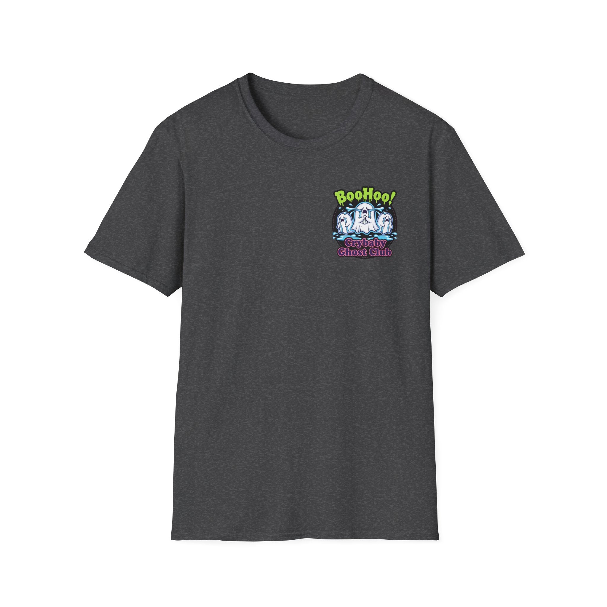 Ghost Club Tee — "BooHoo!" Haunted Crew Graphic T-Shirt