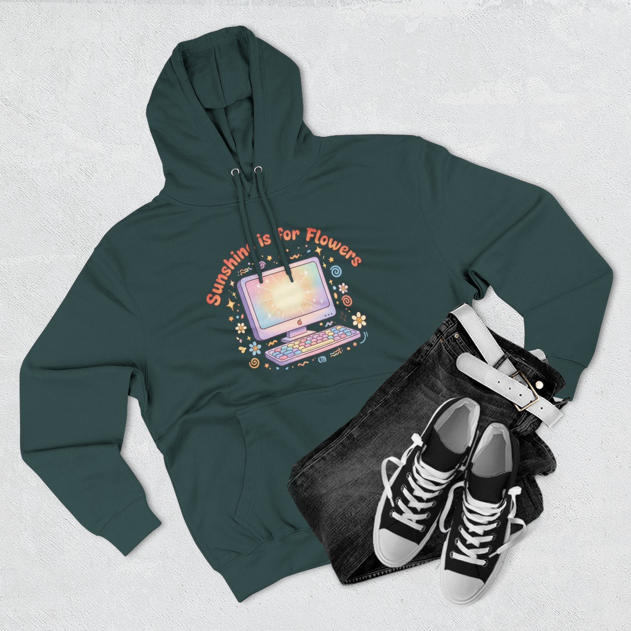 Sunshine Is For Flowers Computer Hoodie — Pastel Gamer Fleece