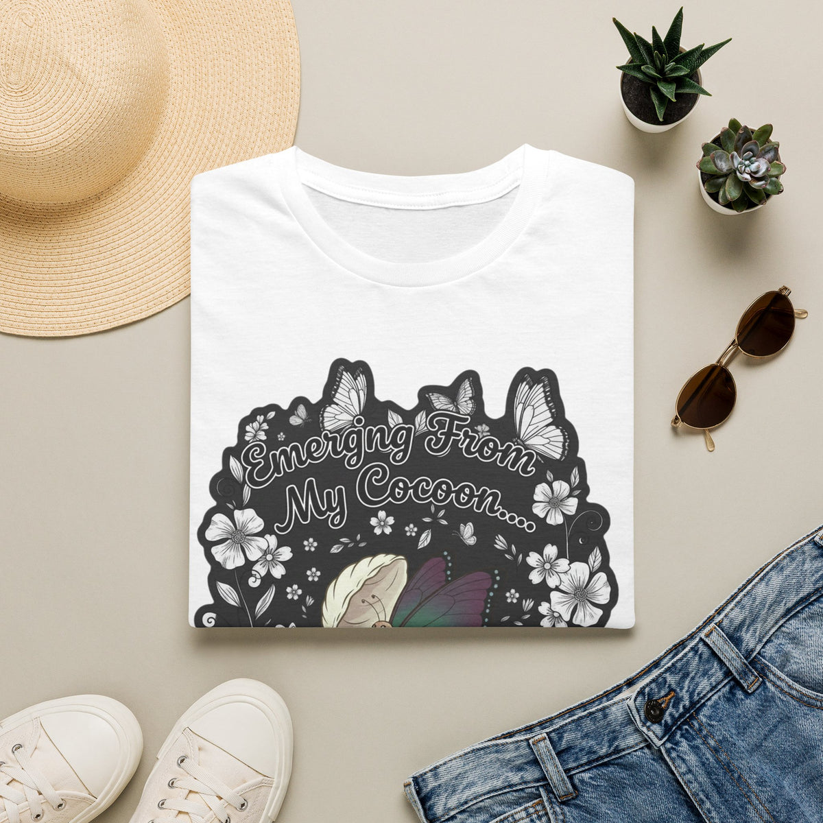 Emerging From My Cocoon… Just Kidding Butterfly T-Shirt