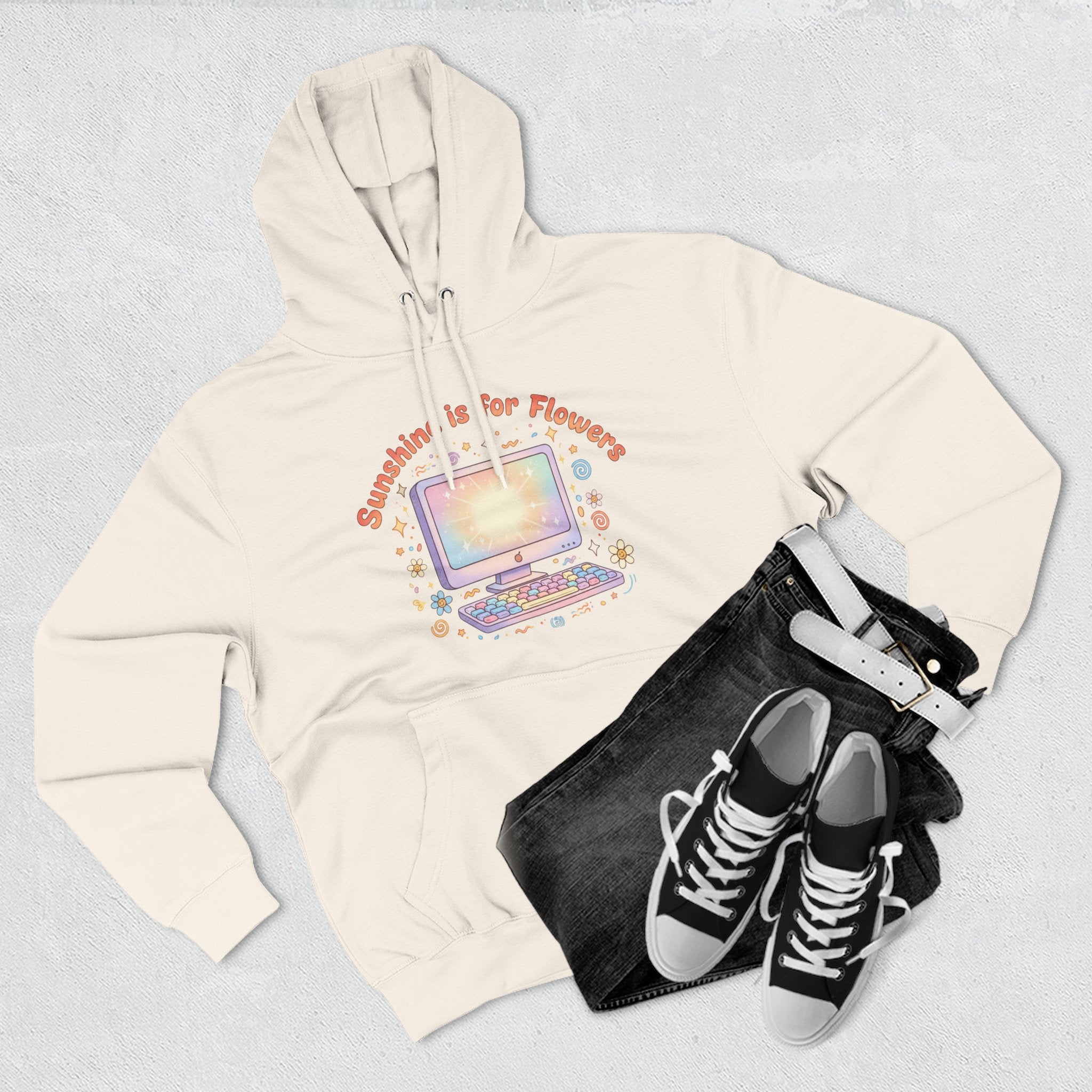 Sunshine Is For Flowers Computer Hoodie — Pastel Gamer Fleece