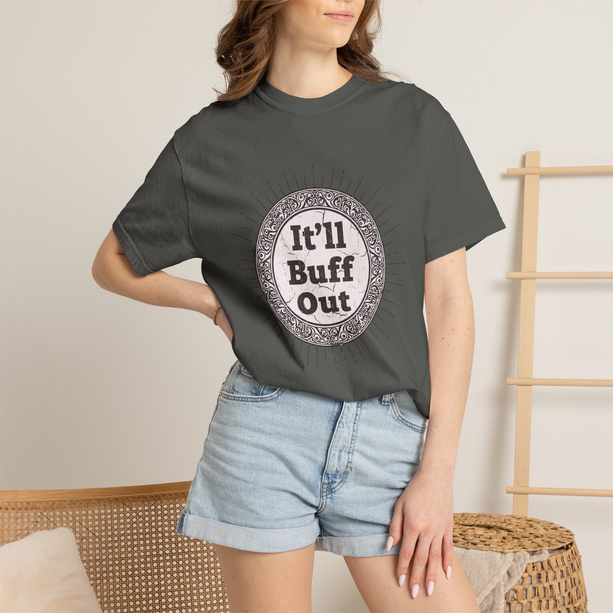 It'll Buff Out T-Shirt — Vintage Sunburst Graphic Tee