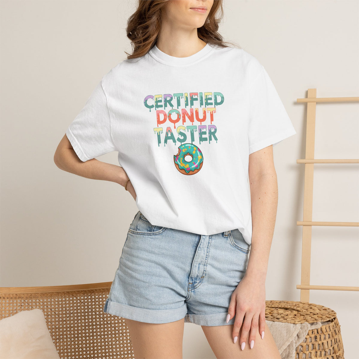 Certified Donut Taster T-Shirt | Funny Food Lover Tee | Cute Bakery Gift for Her