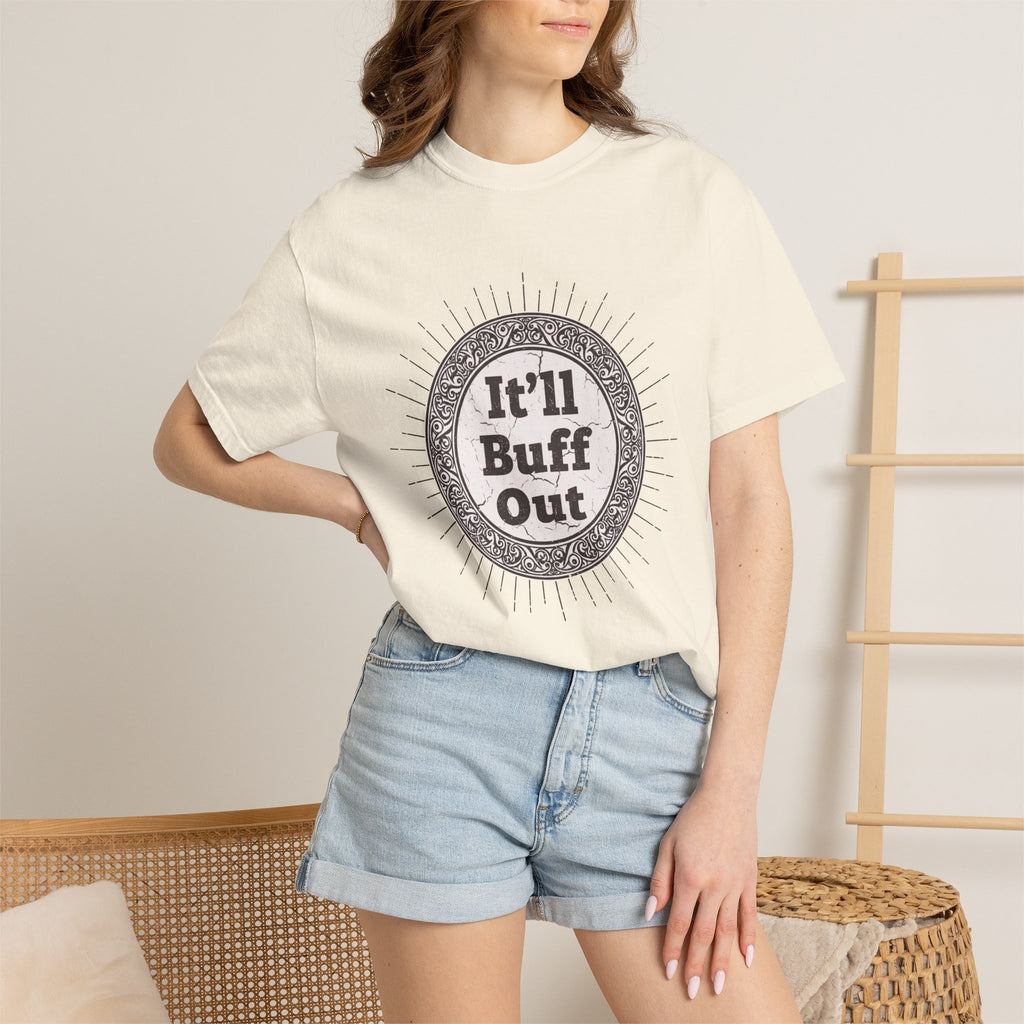 It'll Buff Out T-Shirt — Vintage Sunburst Graphic Tee