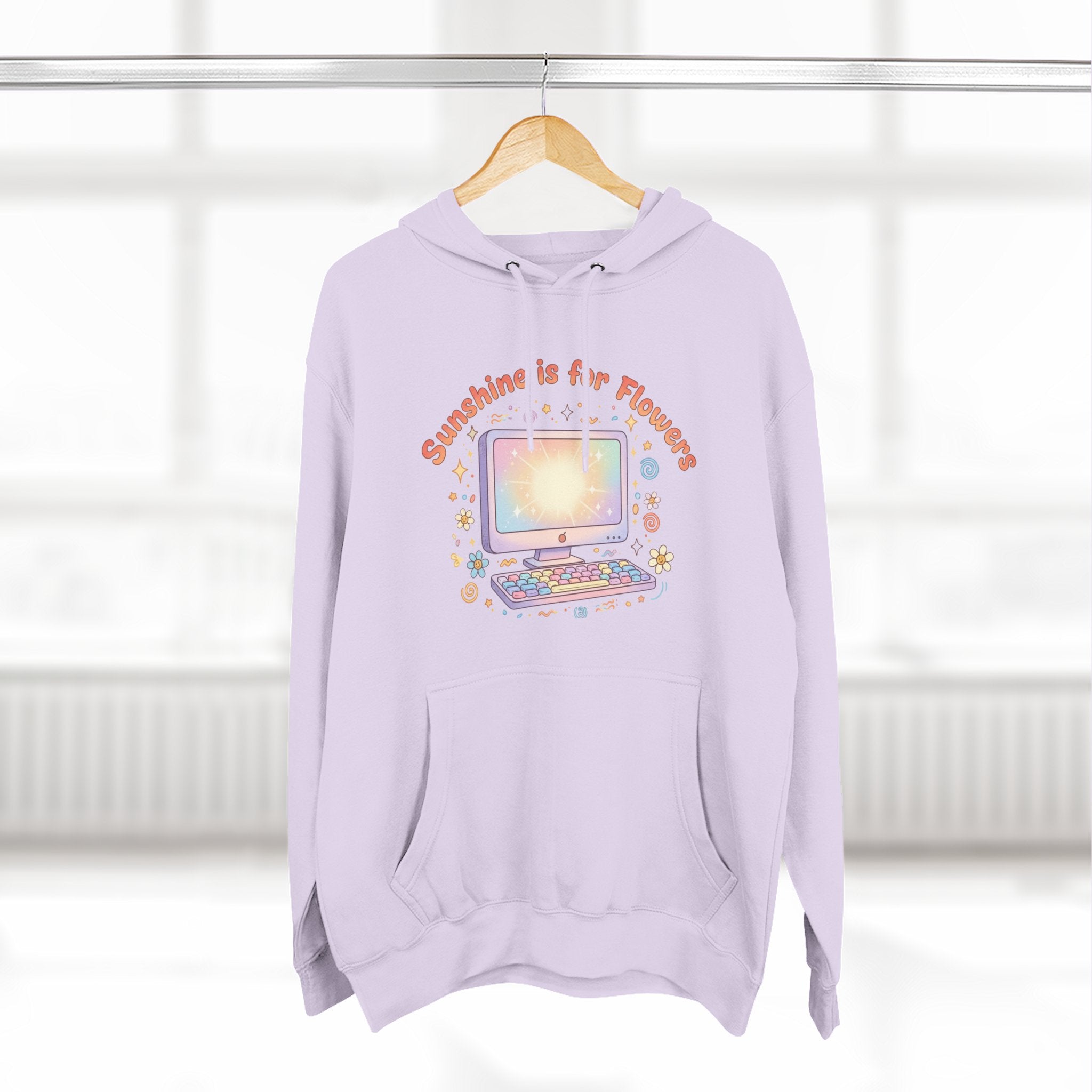 Sunshine Is For Flowers Computer Hoodie — Pastel Gamer Fleece