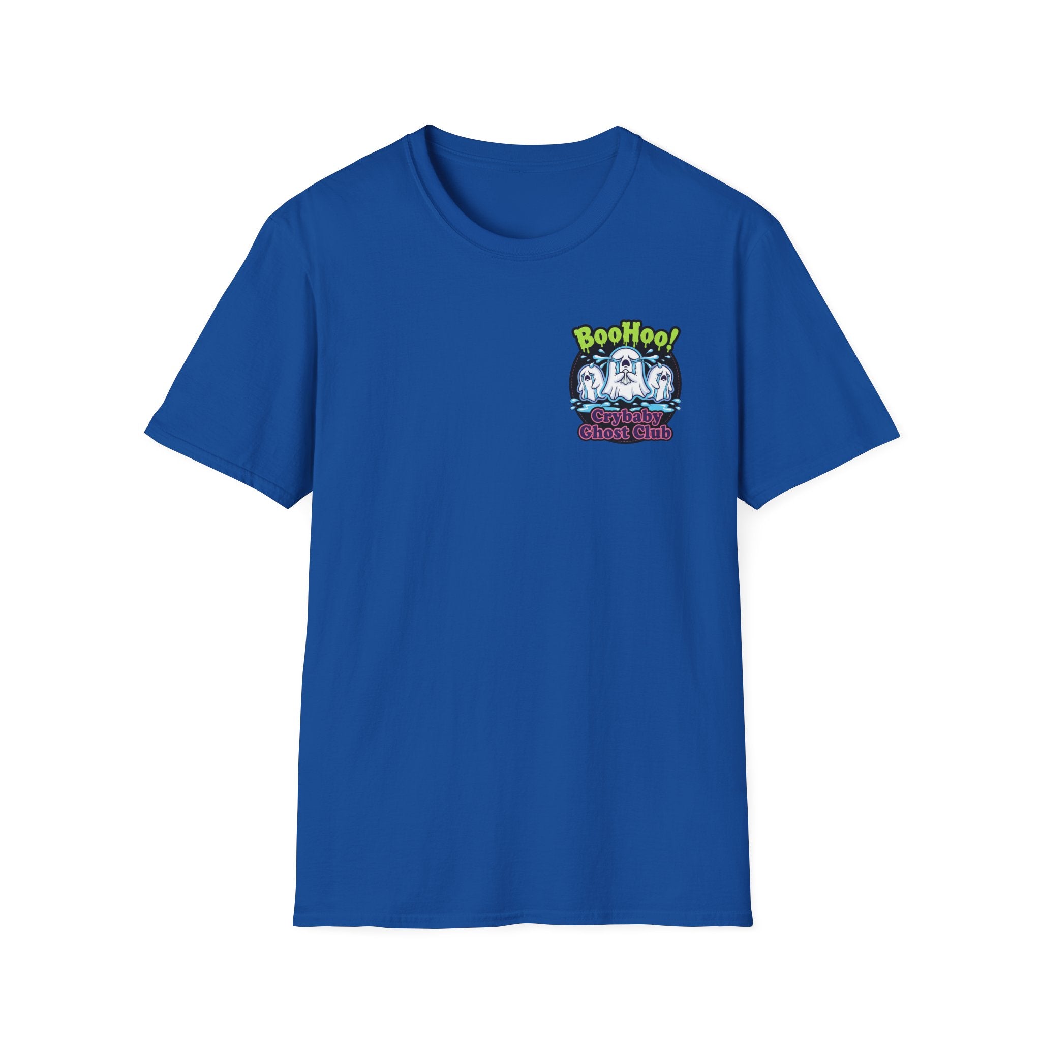 Ghost Club Tee — "BooHoo!" Haunted Crew Graphic T-Shirt