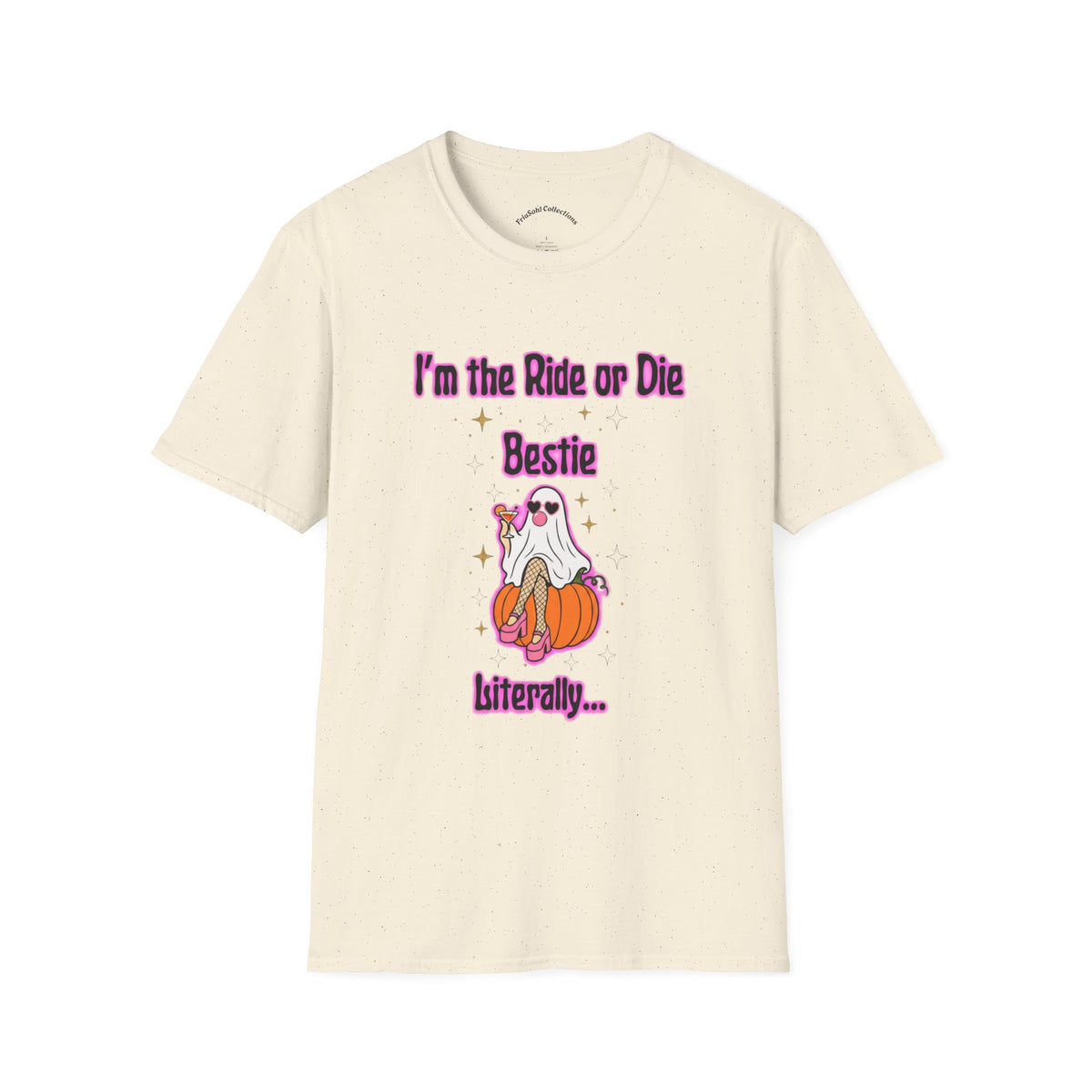 Ride or Die Bestie T-Shirt — Cute Ghost BFF Graphic Tee