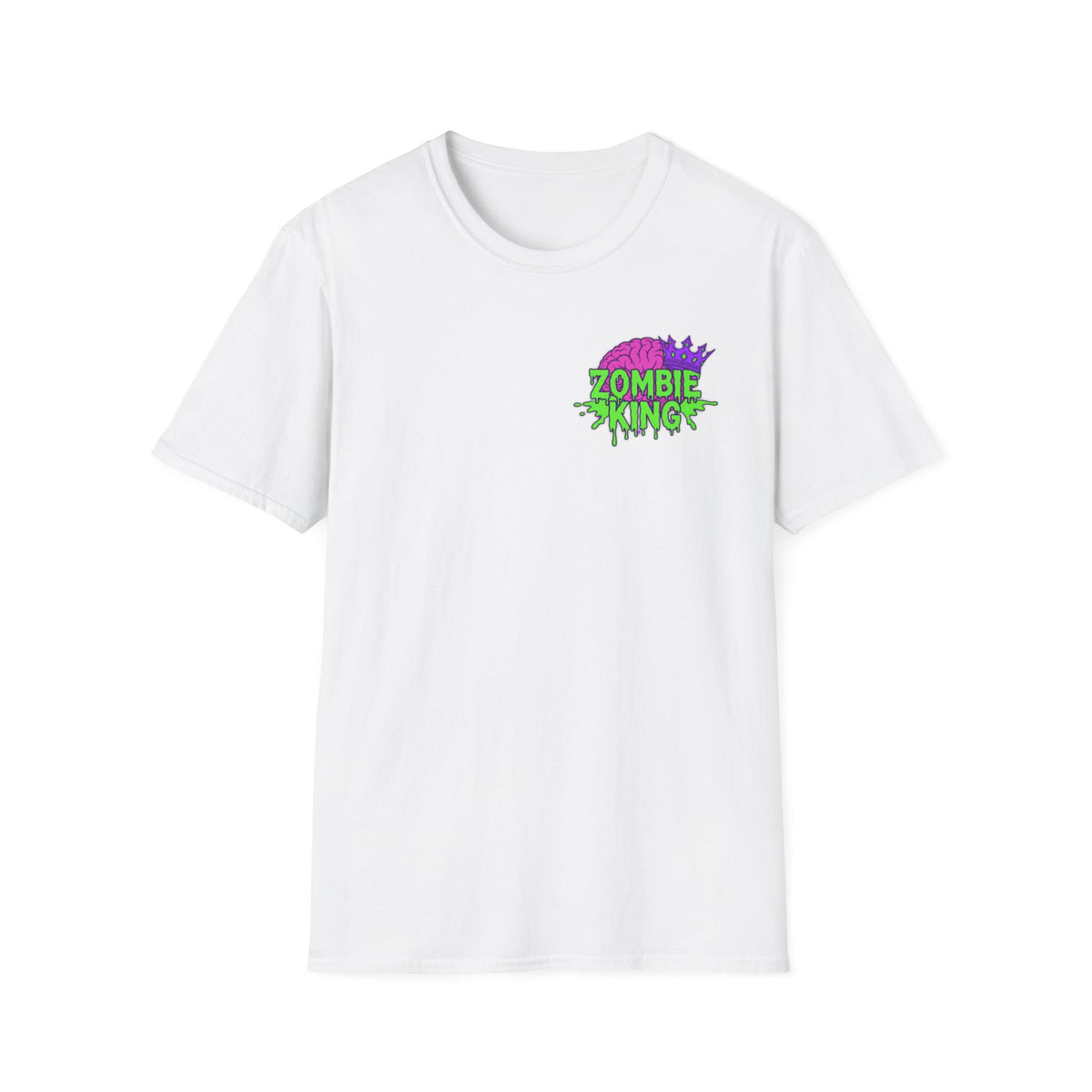 Zombie King T-Shirt — Retro Neon Graphic Tee