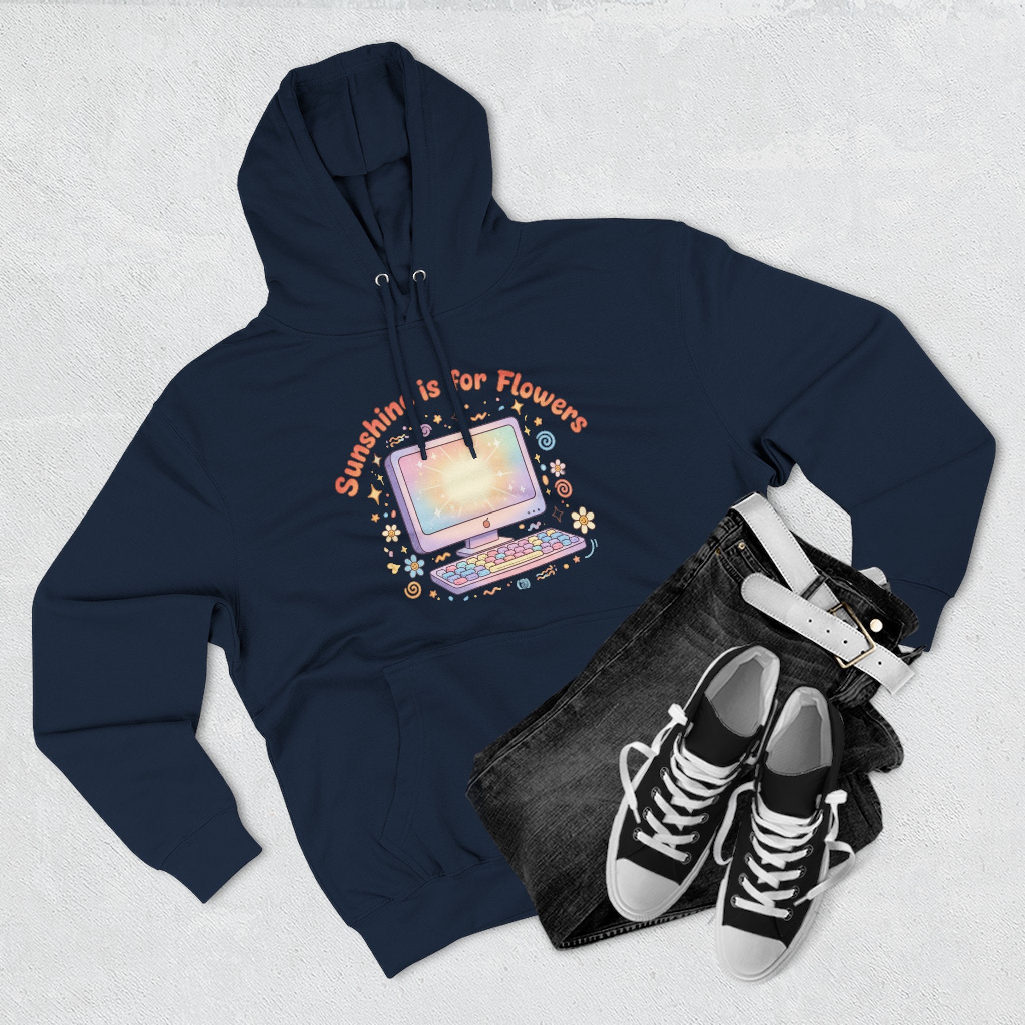Sunshine Is For Flowers Computer Hoodie — Pastel Gamer Fleece