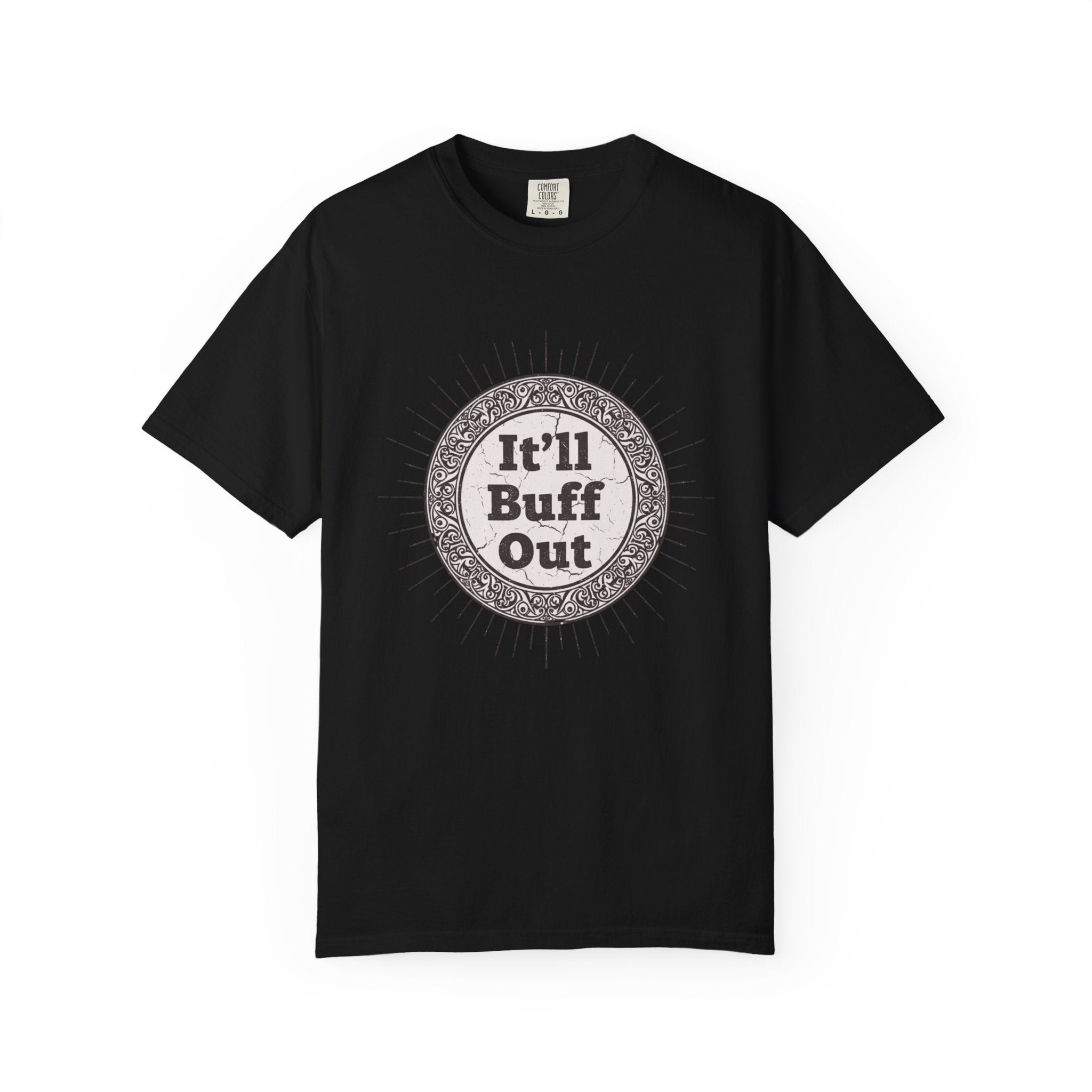 It'll Buff Out T-Shirt — Vintage Sunburst Graphic Tee