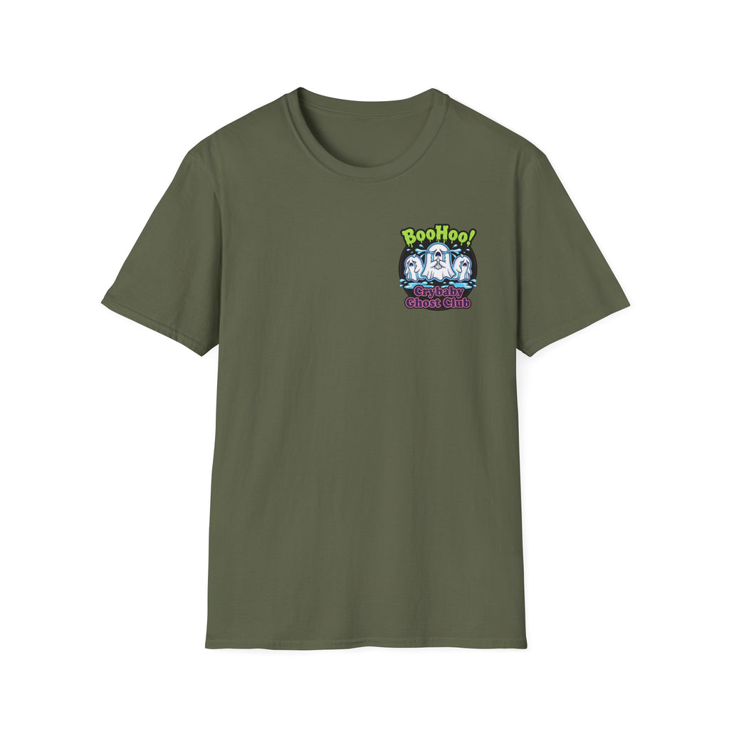 Ghost Club Tee — "BooHoo!" Haunted Crew Graphic T-Shirt
