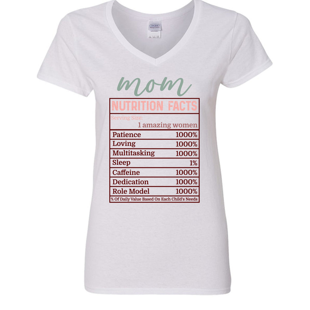 Mom Nutrition Facts Graphic T-Shirt | Funny Gift for Mom