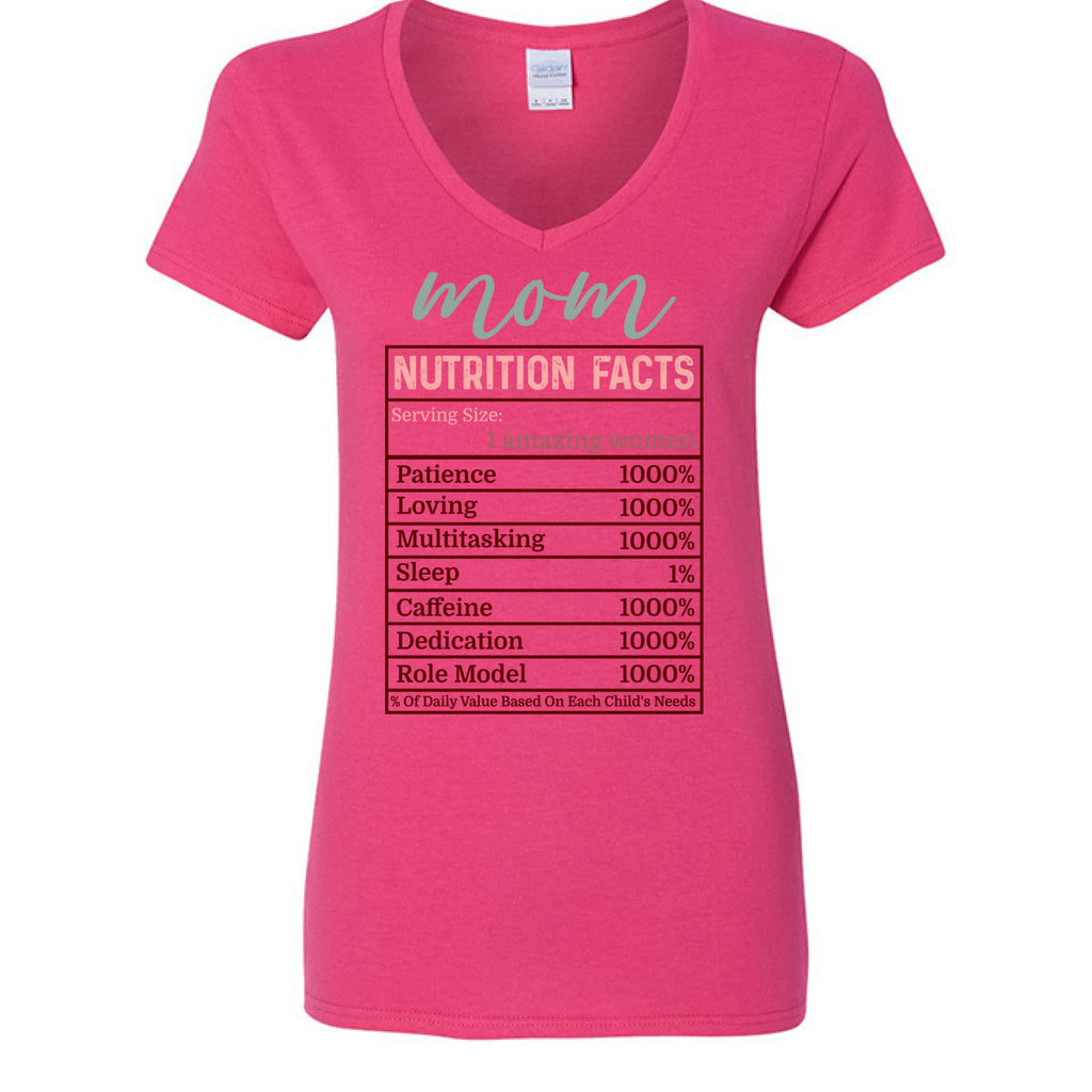Mom Nutrition Facts Graphic T-Shirt | Funny Gift for Mom