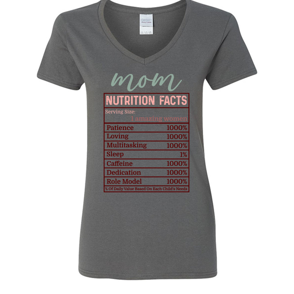 Mom Nutrition Facts Graphic T-Shirt | Funny Gift for Mom